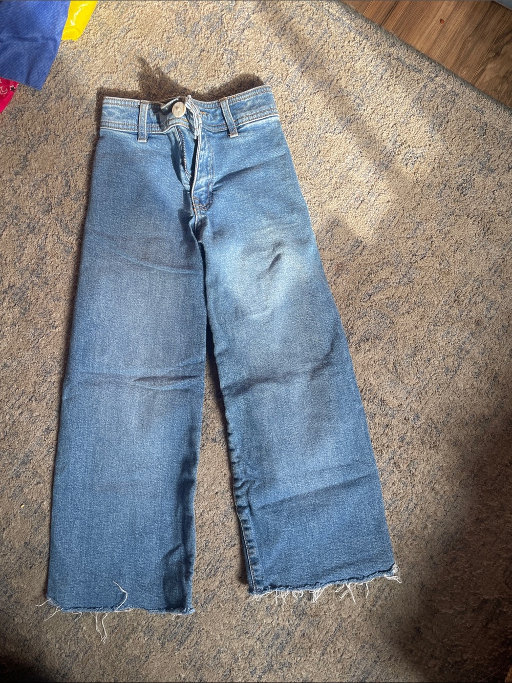 Kids Zara Wide-Leg Denim Jeans